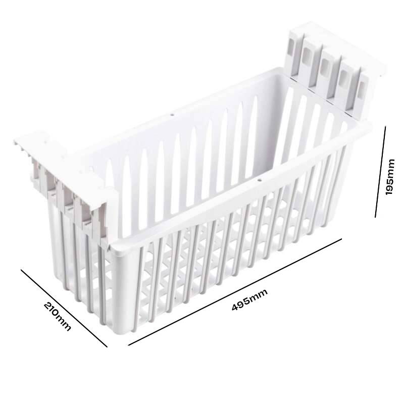 Lattenkiste für 7086.0030-0035-0040-0045 aus ABS Kunststoff, 210 x 495 x 195 mm, weiß