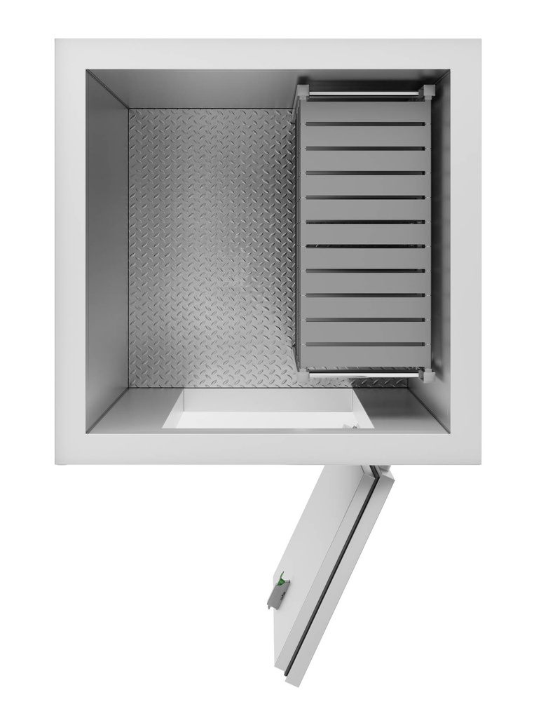 Kühl und Frierzell, 1360 x 1360 x 2200 mm, weiß
