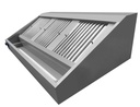 900 Wandhauben Komplett, 1600 x 900 x 450 mm, edelstahl