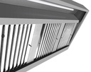 900 Wandhauben Komplett, 1600 x 900 x 450 mm, edelstahl