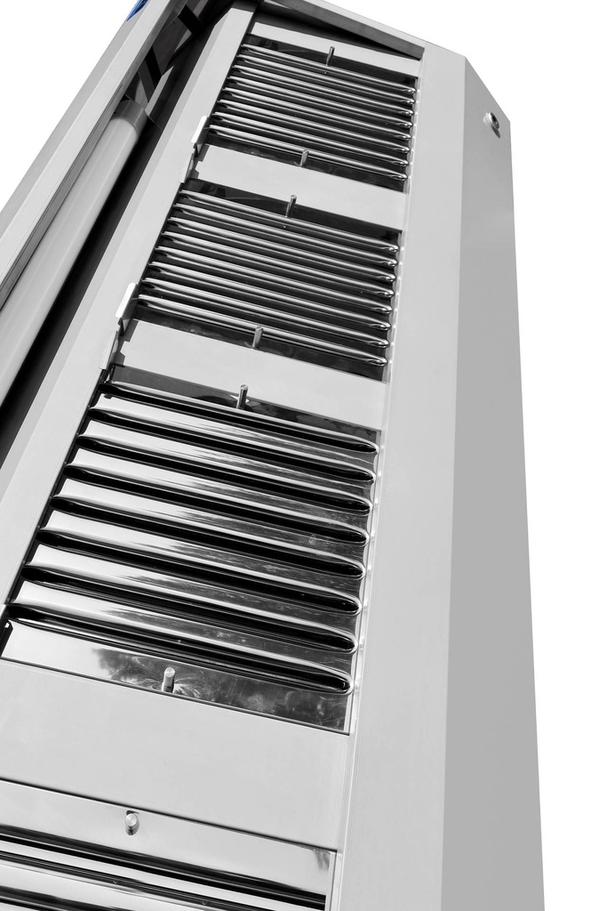 900 Wandhauben aus Edelstahl, 2000 x 900 x 450 mm