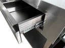 Kaffee Arbeitstisch aus Edelstahl, 1000 x 600 x 1150 mm