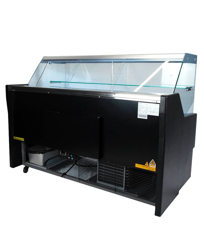 Kühlvitrine Wesley 2.0, schwarz / edelstahl