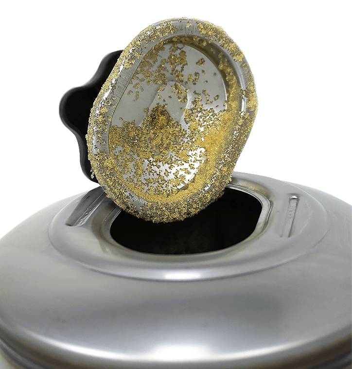 Wasserenthärter aus Edelstahl, 185 x 185 x 500 mm