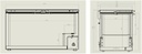Tiefkühltruhe Deckel, 469 L, 1492 x 743 x 840 mm, weiß
