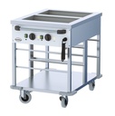 Bain-Marie Wagen 2/1 aus Edelstahl, 650 x 850 x 840 mm