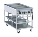 Bain-Marie Wagen 3/1 aus Edelstahl, 650 x 1200 x 840 mm