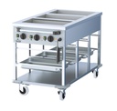 Bain-Marie Wagen 3/1 aus Edelstahl, 650 x 1200 x 840 mm