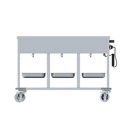 Bain-Marie Wagen 3/1 aus Edelstahl, 650 x 1200 x 840 mm
