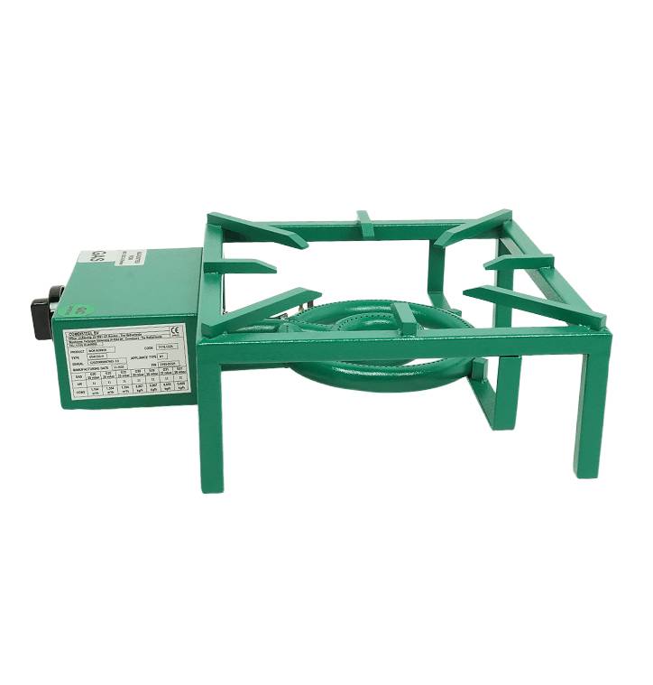 Gas-Wokbrenner, 11 kW, 350 x 475 x 150 mm, grün
