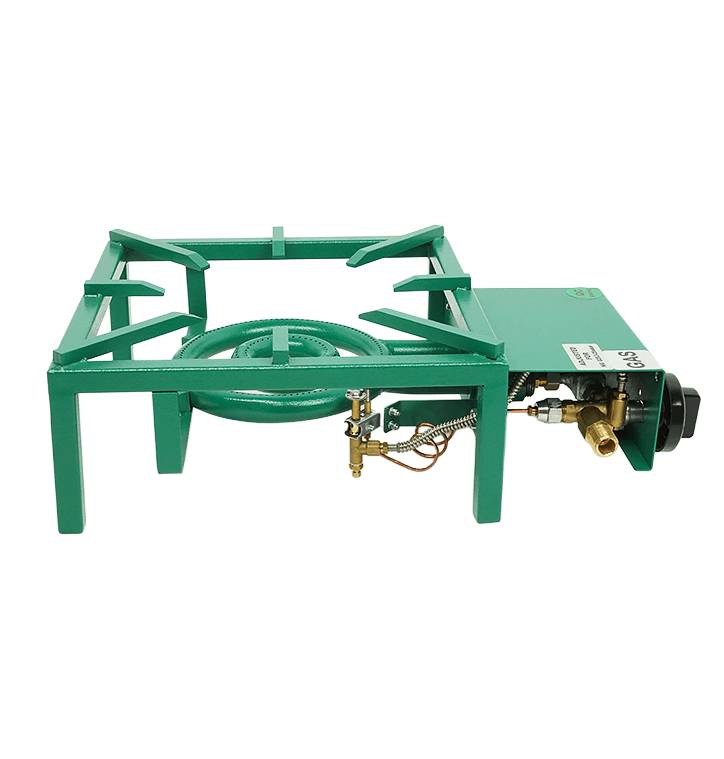 Gas-Wokbrenner, 11 kW, 350 x 475 x 150 mm, grün
