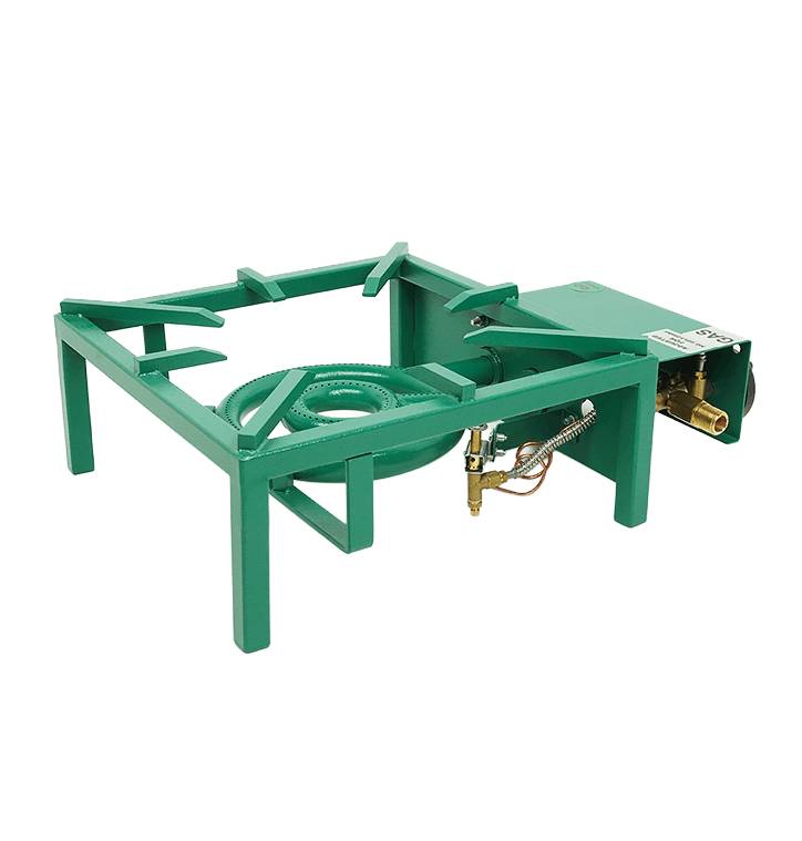 Gas-Wokbrenner, 8 kW, 350 x 475 x 150 mm, grün