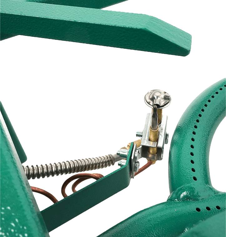 Gas-Wokbrenner, 8 kW, 350 x 475 x 150 mm, grün