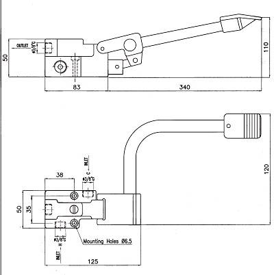 Mischzapfen mit Fußbedienung 1 Pedal