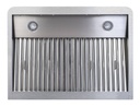 Wandhaube 900 aus Edelstahl, 900 x 560 x 250 mm