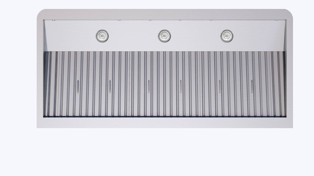 Wandhaube 1200 aus Edelstahl, 1200 x 560 x 250 mm