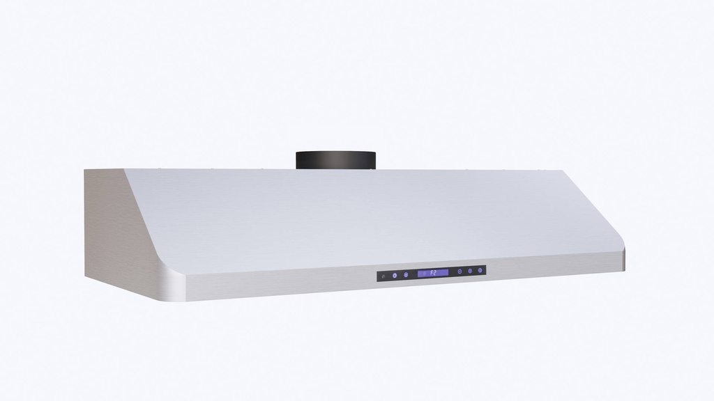Wandhaube 1200 aus Edelstahl, 1200 x 560 x 250 mm