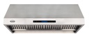 Wandhaube 1200 aus Edelstahl, 1200 x 630 x 457 mm