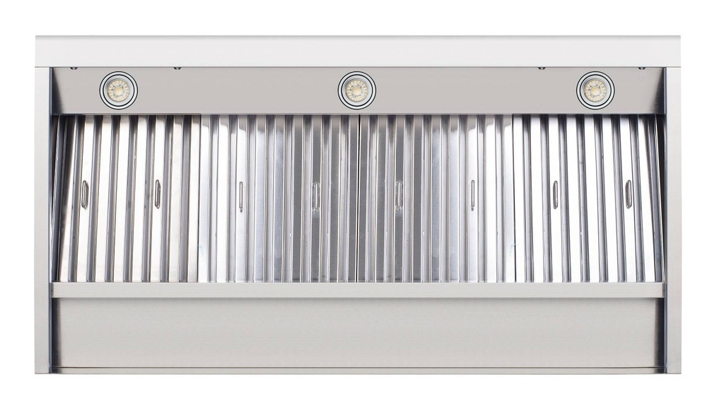 Wandhaube 1200 aus Edelstahl, 1200 x 630 x 457 mm