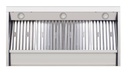 Wandhaube 1200 aus Edelstahl, 1200 x 630 x 457 mm