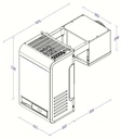 Kühlaggregate Huckepack 6 mit Anbindung, 421 x 876 x 728 mm, weiß