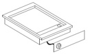 Elektro Grillplatte Glatt, 425 x 600 x 181 mm