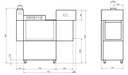 PL Korbtransportspülmaschine, 1150 x 790 x 1710 mm