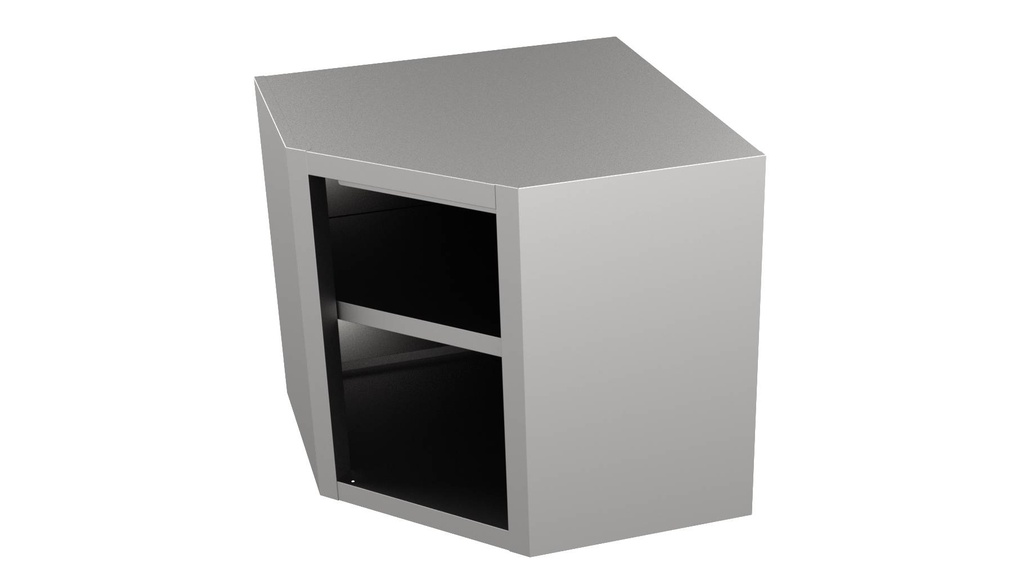700 Wandschrank Ecke aus Edelstahl, 700 x 700 x 660 mm