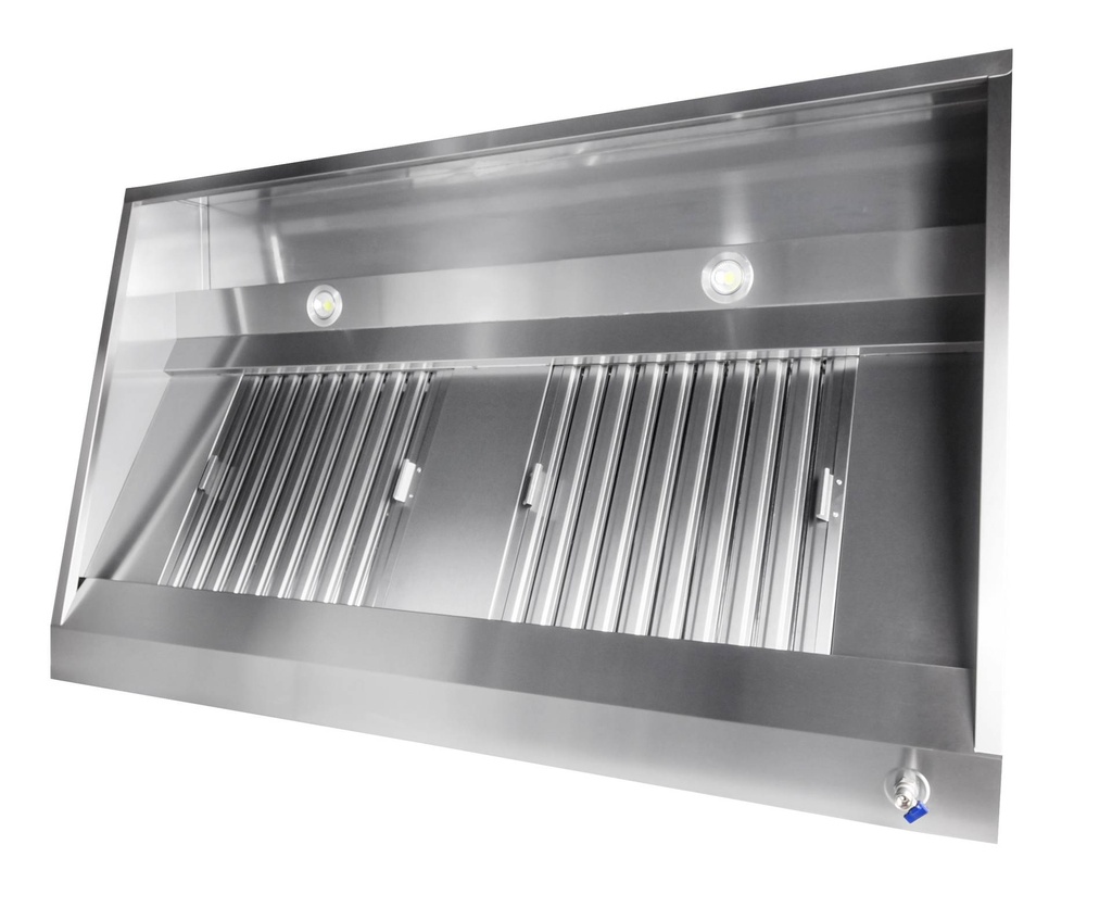 950 Wandhauben 1000 aus Edelstahl, 1000 x 950 x 400 mm