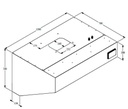 700 Wandhauben aus Edelstahl, 1200 x 700 x 520 mm