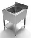 700 Spültisch aus Edelstahl, 600 x 700 x 850 mm