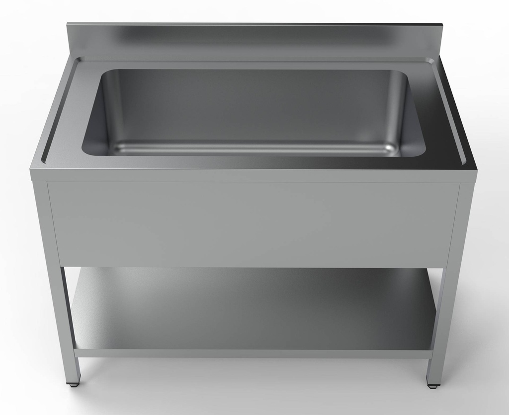 Spültisch 1200 aus Edelstahl, 1200 x 700 x 850 mm