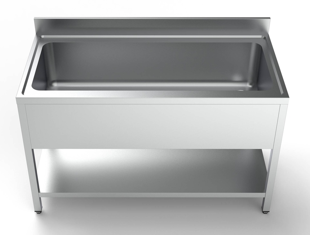 Spültisch 1400 aus Edelstahl, 1400 x 700 x 850 mm
