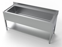 Spültisch 1800 aus Edelstahl, 1800 x 700 x 850 mm