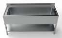 Spültisch 1800 aus Edelstahl, 1800 x 700 x 850 mm