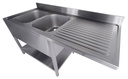 700 Spültisch Grundboden links, 1600 x 700 x 850 mm