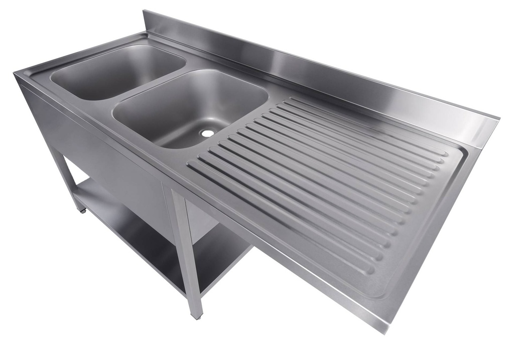 700 Spültisch Grundboden links, 1600 x 700 x 850 mm