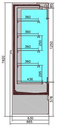 Wandkühlung Jamie 1.5, 1510 x 665 x 1920 mm, schwarz