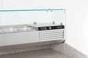 Aufsatzvitrine GN 1/ 1/4 aus Edelstahl, 1400 x 335 x 435 mm