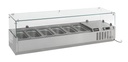 Aufsatzvitrine GN 1/ 1/4 aus Edelstahl, 1800 x 335 x 435 mm