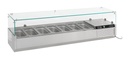 Aufsatzvitrine GN 1/ 1/3 aus Edelstahl, 1600 x 395 x 435 mm