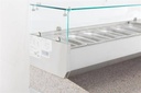Aufsatzvitrine GN 1/ 1/3 aus Edelstahl, 1600 x 395 x 435 mm