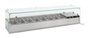 Aufsatzvitrine GN 1/ 1/3 aus Edelstahl, 1800 x 395 x 435 mm
