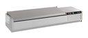 Aufsatzvitrine Deckel GN 1/4 aus Edelstahl, 1500 x 335 x 225 mm