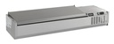 Aufsatzvitrine Deckel GN 1/3 aus Edelstahl, 1200 x 395 x 225 mm