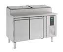 Saladette 2 Türen aus Edelstahl, 6 x 1/3 GN, 1360 x 700 x 1085 mm