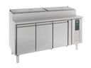 Saladette 3 Türen aus Edelstahl, 8 x 1/3 GN, 1795 x 700 x 1085 mm
