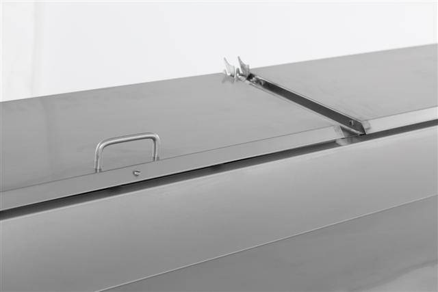 Saladette 3 Türen aus Edelstahl, 8 x 1/3 GN, 1795 x 700 x 1085 mm