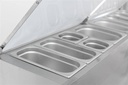 Saladette 3 Türen aus Edelstahl, 8 x 1/3 GN, 1795 x 700 x 1085 mm