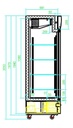 Tiefkühlschrank 1, 680 x 700 x 1990 mm, 460 L, schwarz